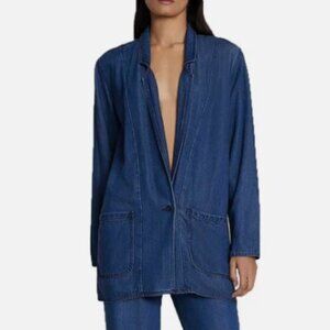 7 For All Mankind Unlined Denim One-Button Blazer – Size S (NWT)